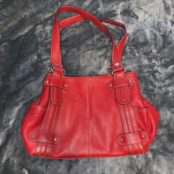 Tignanello Red Leather Purse - Picture 1 of 8